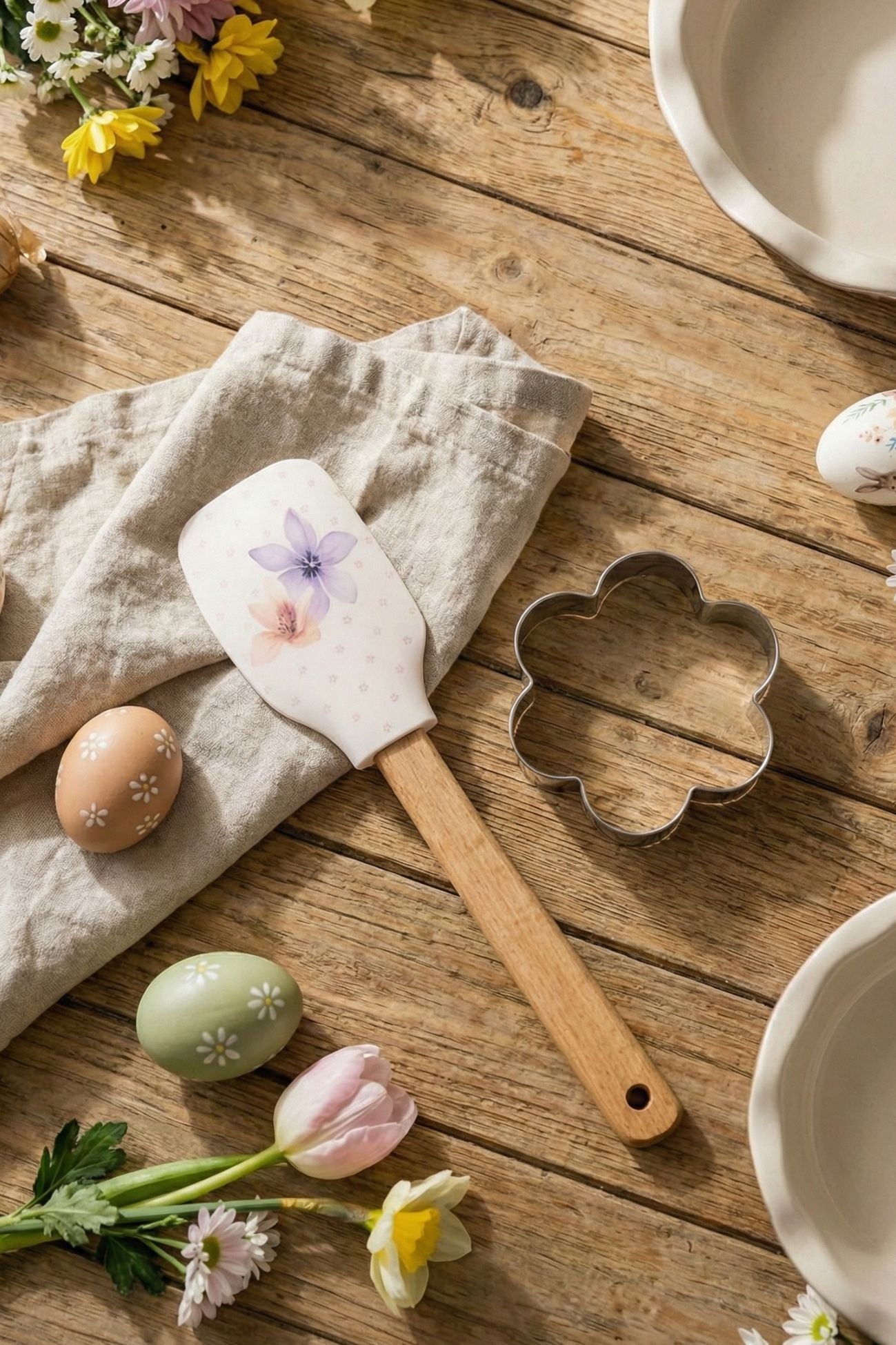 Pepen Set Spatola e Stampino Fiore