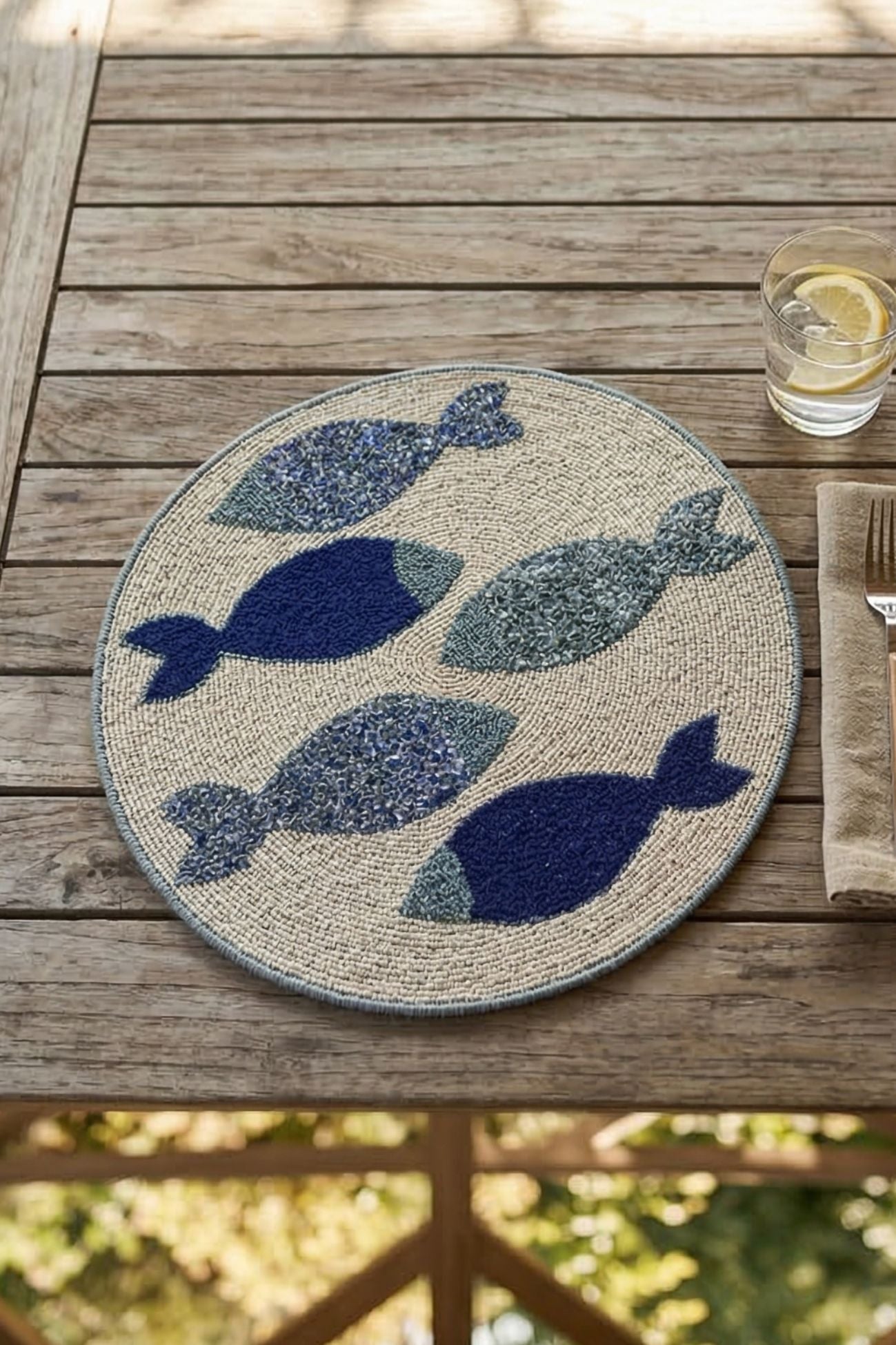 Pesci Tra Le Righe Tovaglietta Perline