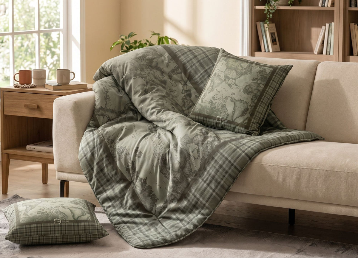 Geo Tartan Green Plaid
