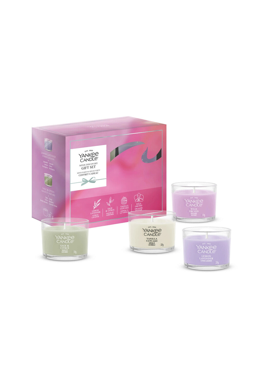 Minis Discovery Confezione Regalo 4 Candele Votive in Vetro