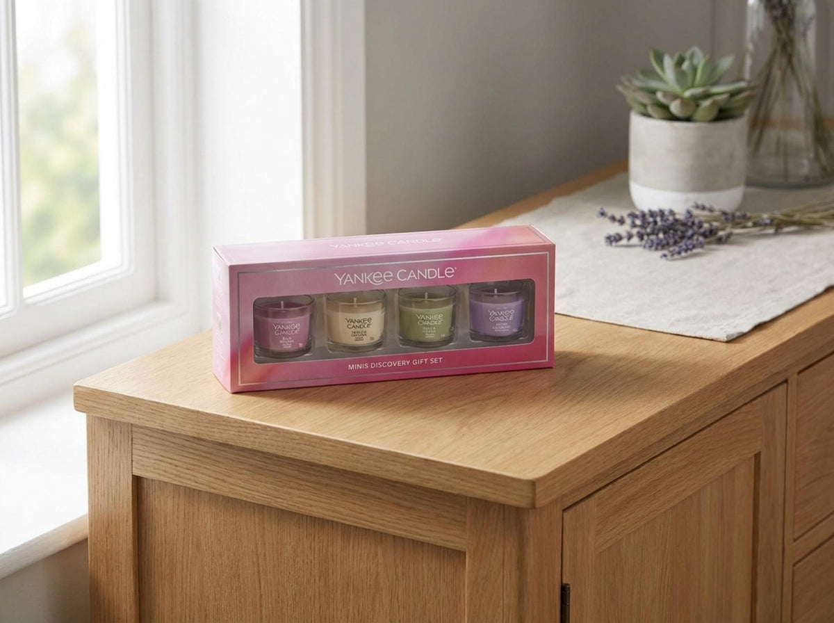Minis Discovery Confezione Regalo 4 Candele Votive in Vetro - Orizzontale