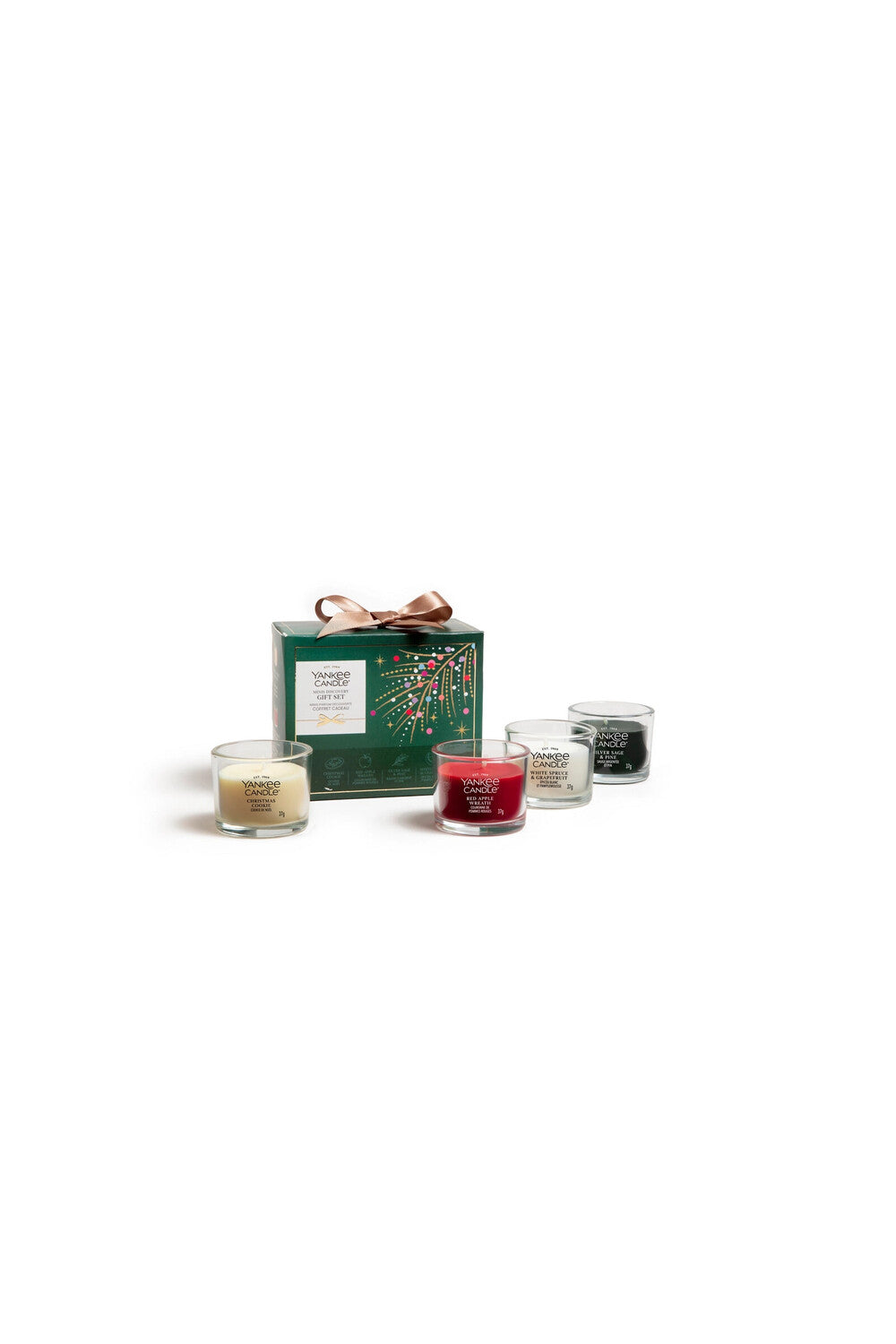 Minis Discovery Natale Confezione Regalo 4 Candele Votive in Vetro