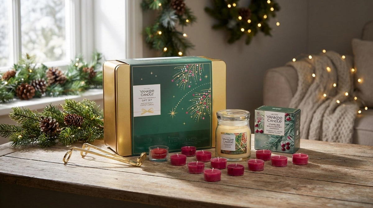 Home for Christmas Confezione Regalo Candela e Tea Light - Orizzontale