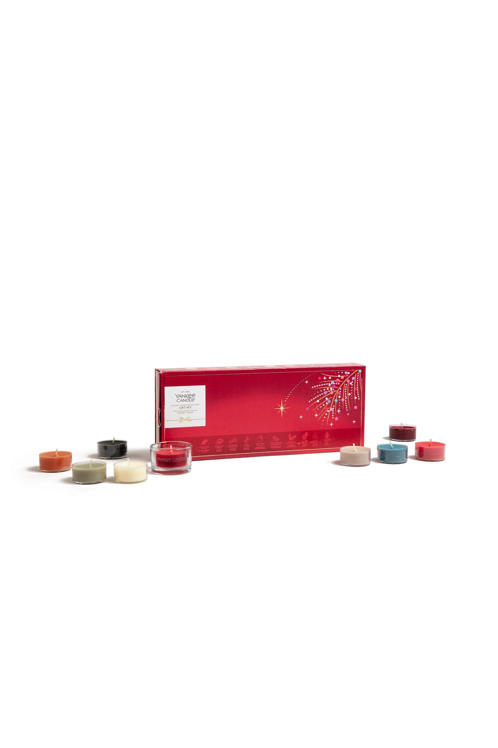 Scented Moments Selection Natale Confezione Regalo 10 Tea Light e Portacandela