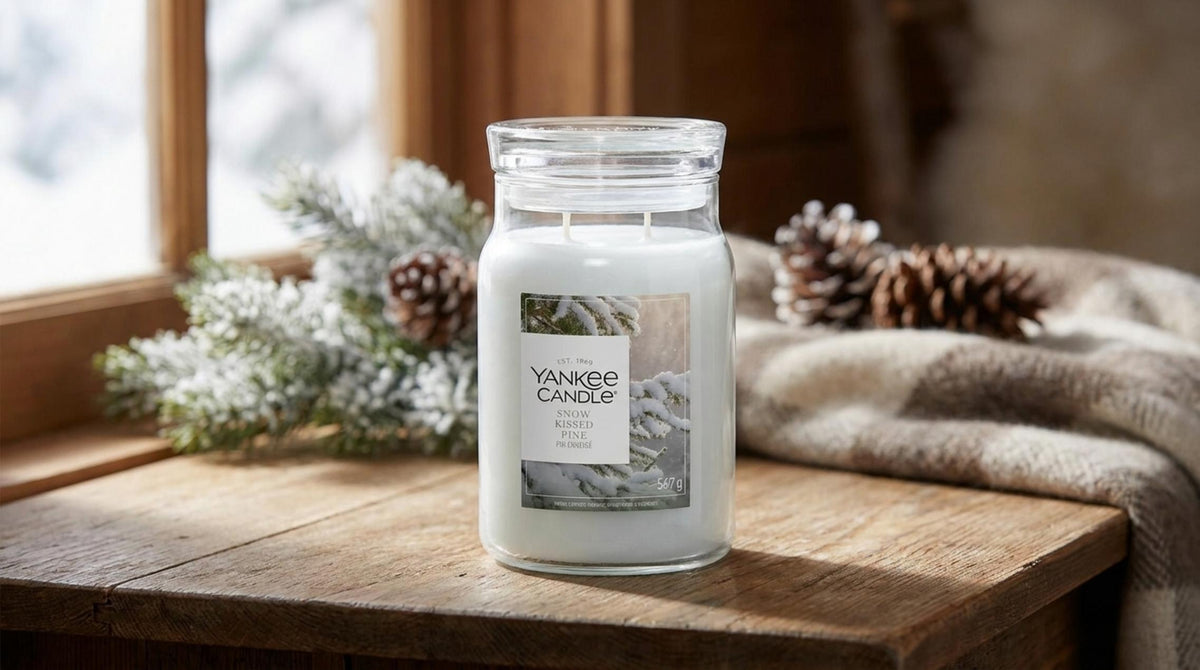 Snow Kissed Pine Candela Giara Signature Grande - Orizzontale