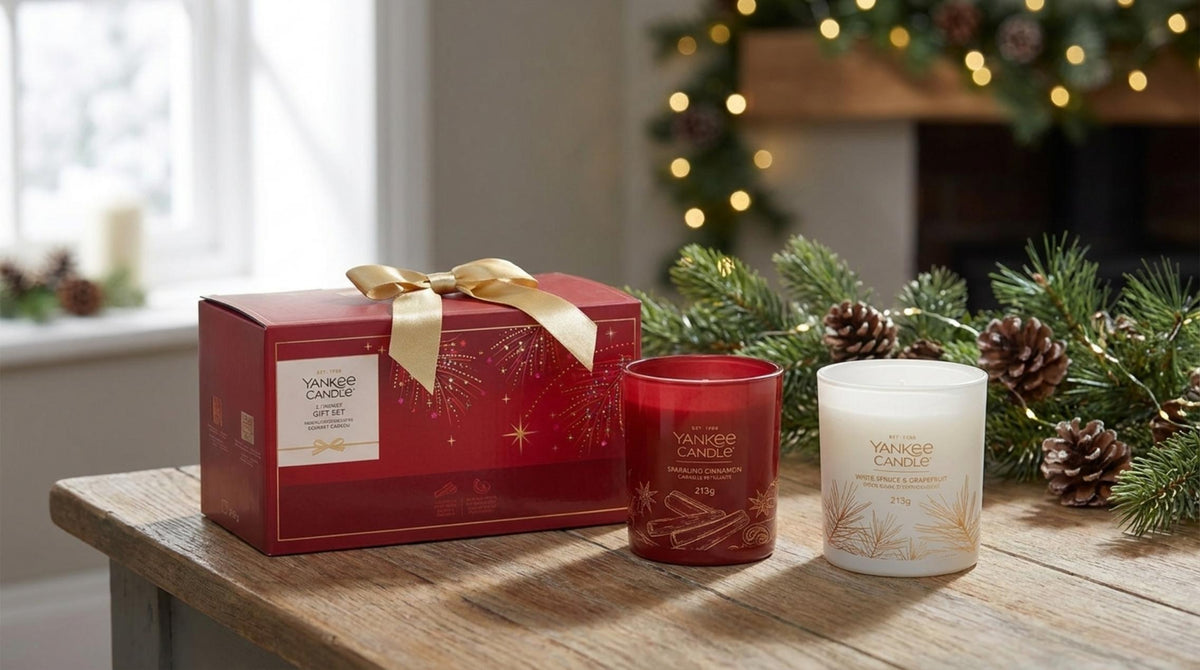 Festive Tumbler Duo Confezione Regalo 2 Candele Tumbler - Orizzontale