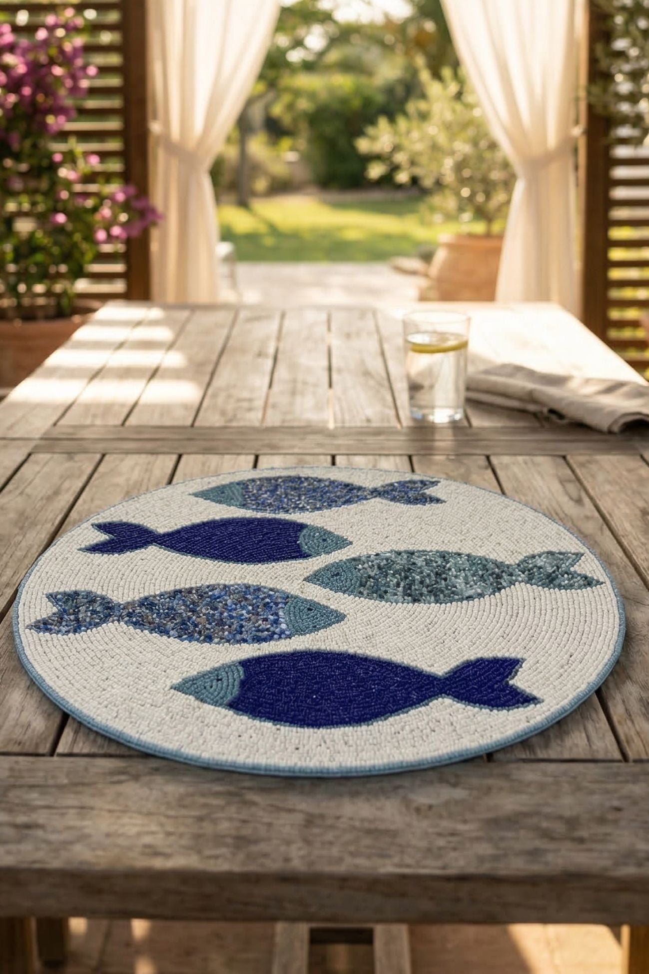 Pesci Tra Le Righe Tovaglietta Perline