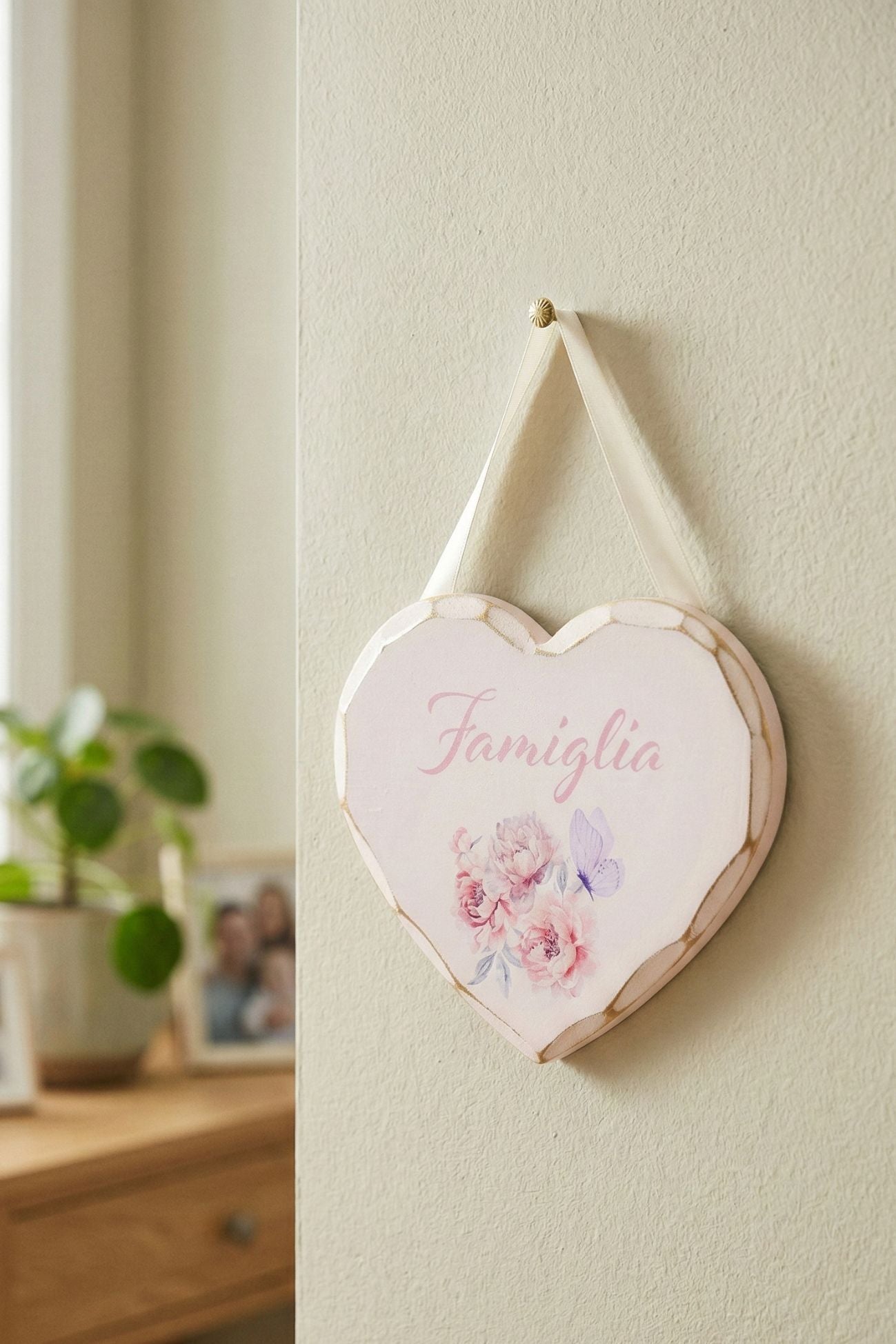 Fiorirà Targhetta Cuore Famiglia