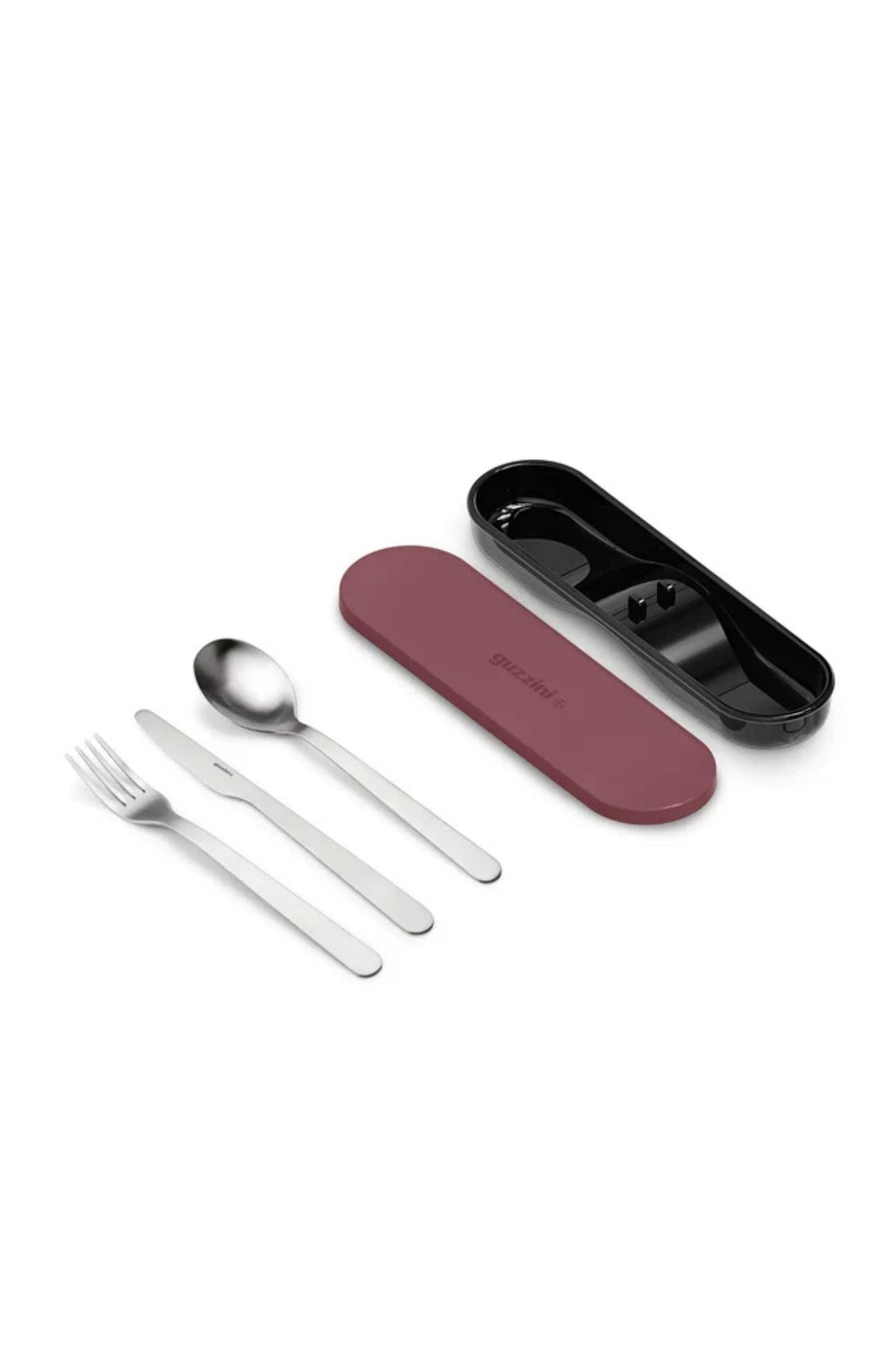 Store & Go Set Posate Da Viaggio Rosso Malva