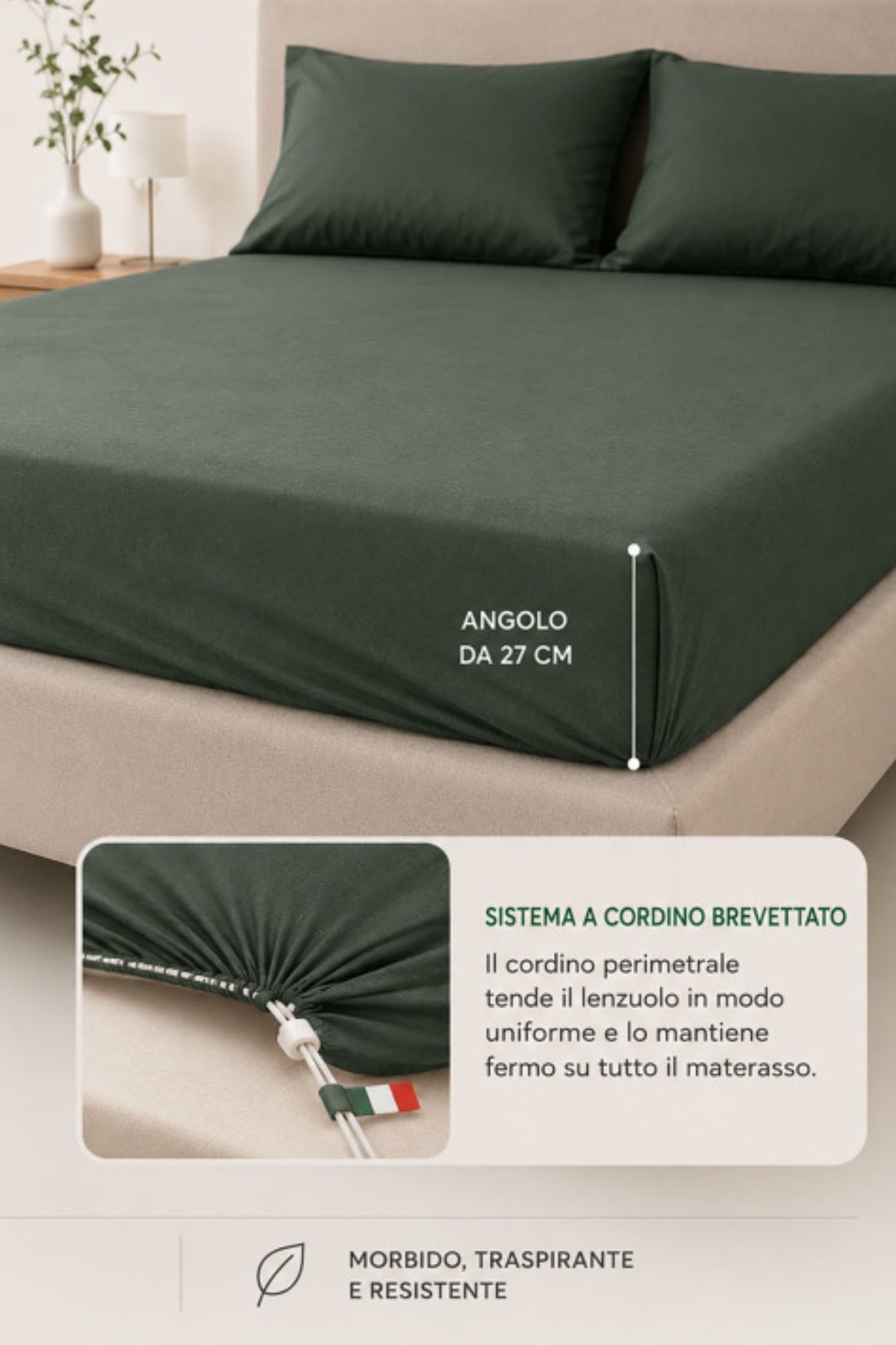 Diletto Lenzuolo Inferiore Menta 0216