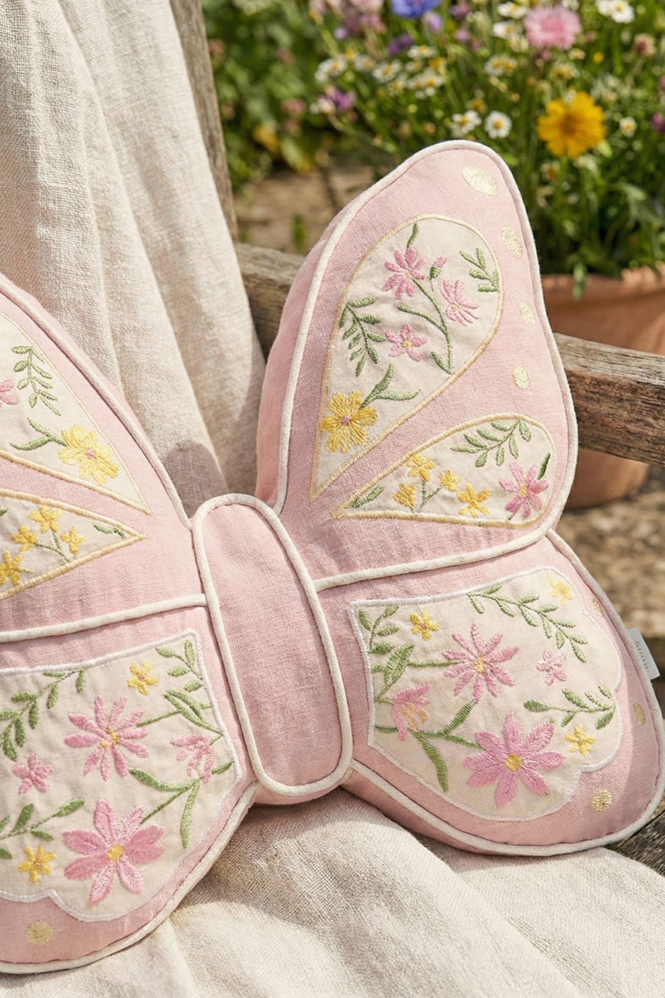 Encanto Cuscino Farfalla Rosa