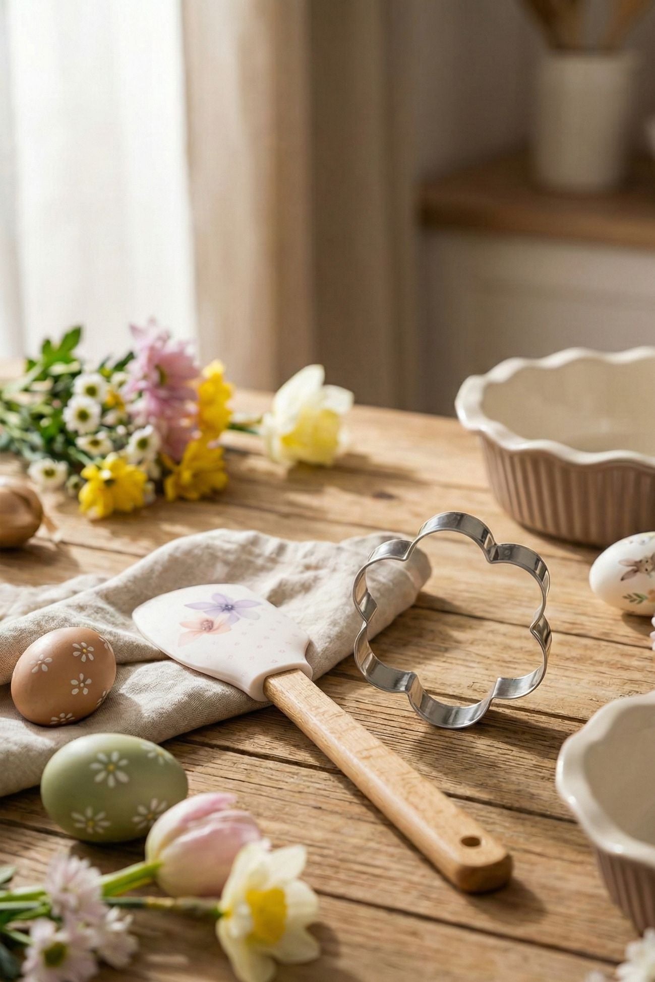 Pepen Set Spatola e Stampino Fiore