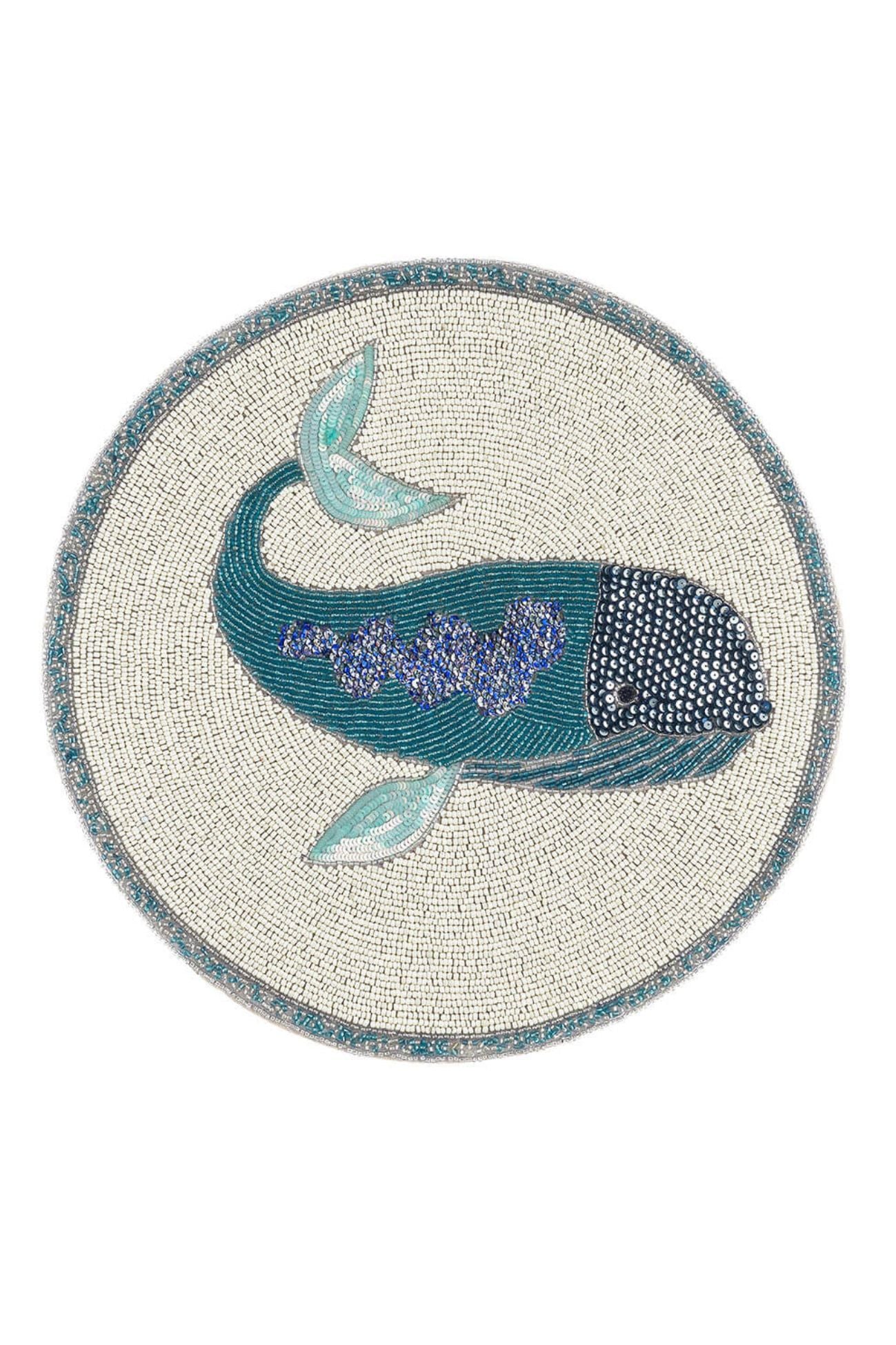 Pesci Tra Le Righe Tovaglietta Perline Balena