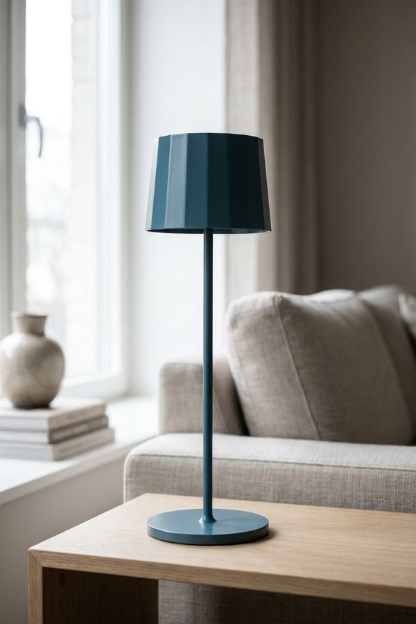 Twiggy Less Lampada Da Tavolo Blu Avio