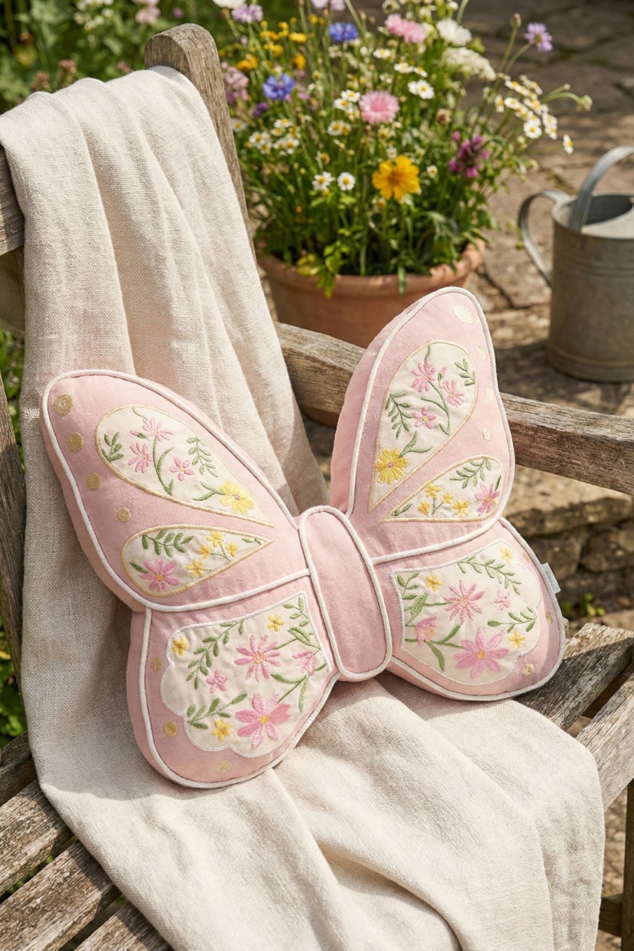 Encanto Cuscino Farfalla Rosa
