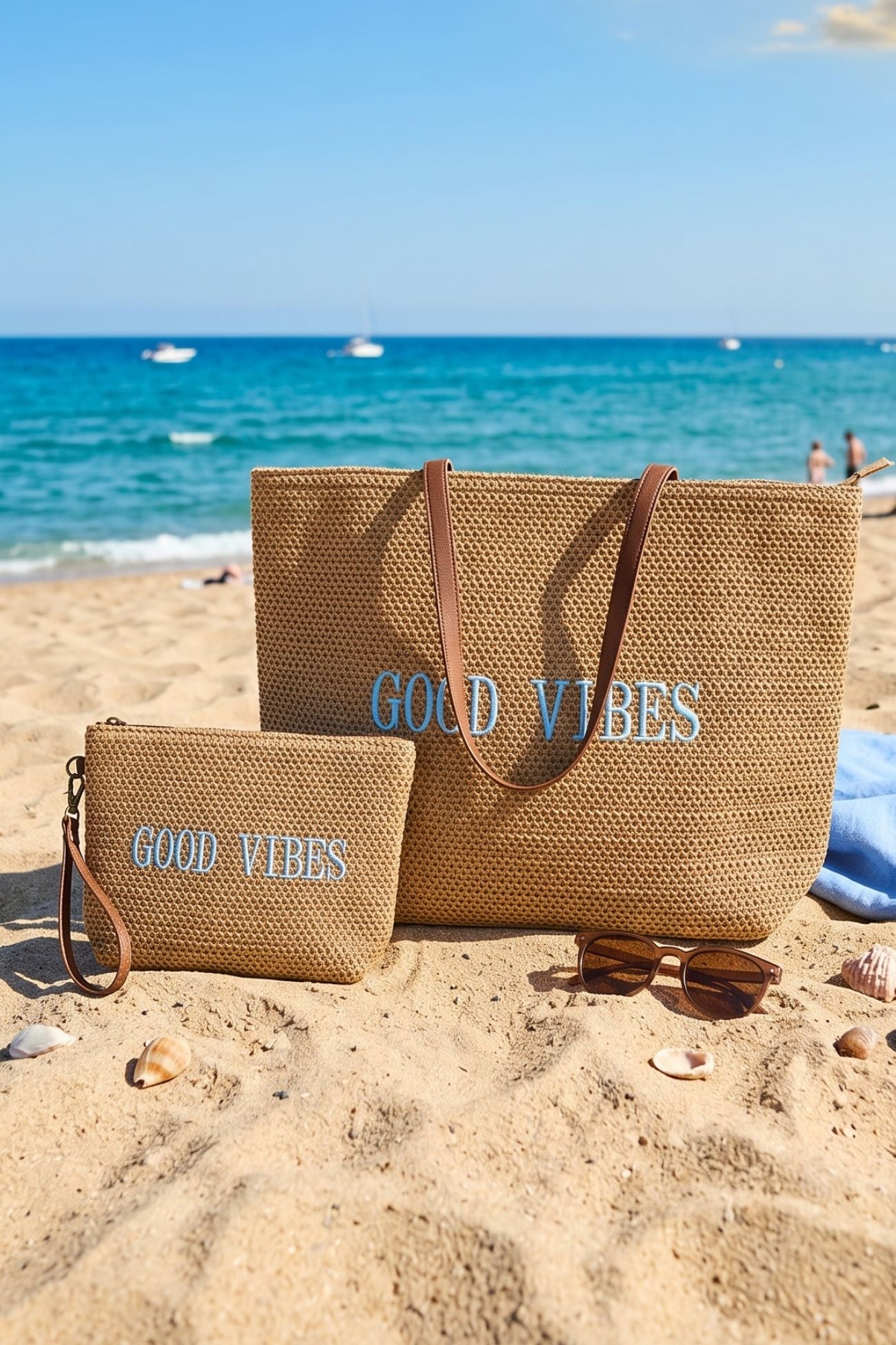 Happy Moments Set Borsa E Pochette Good Vibes
