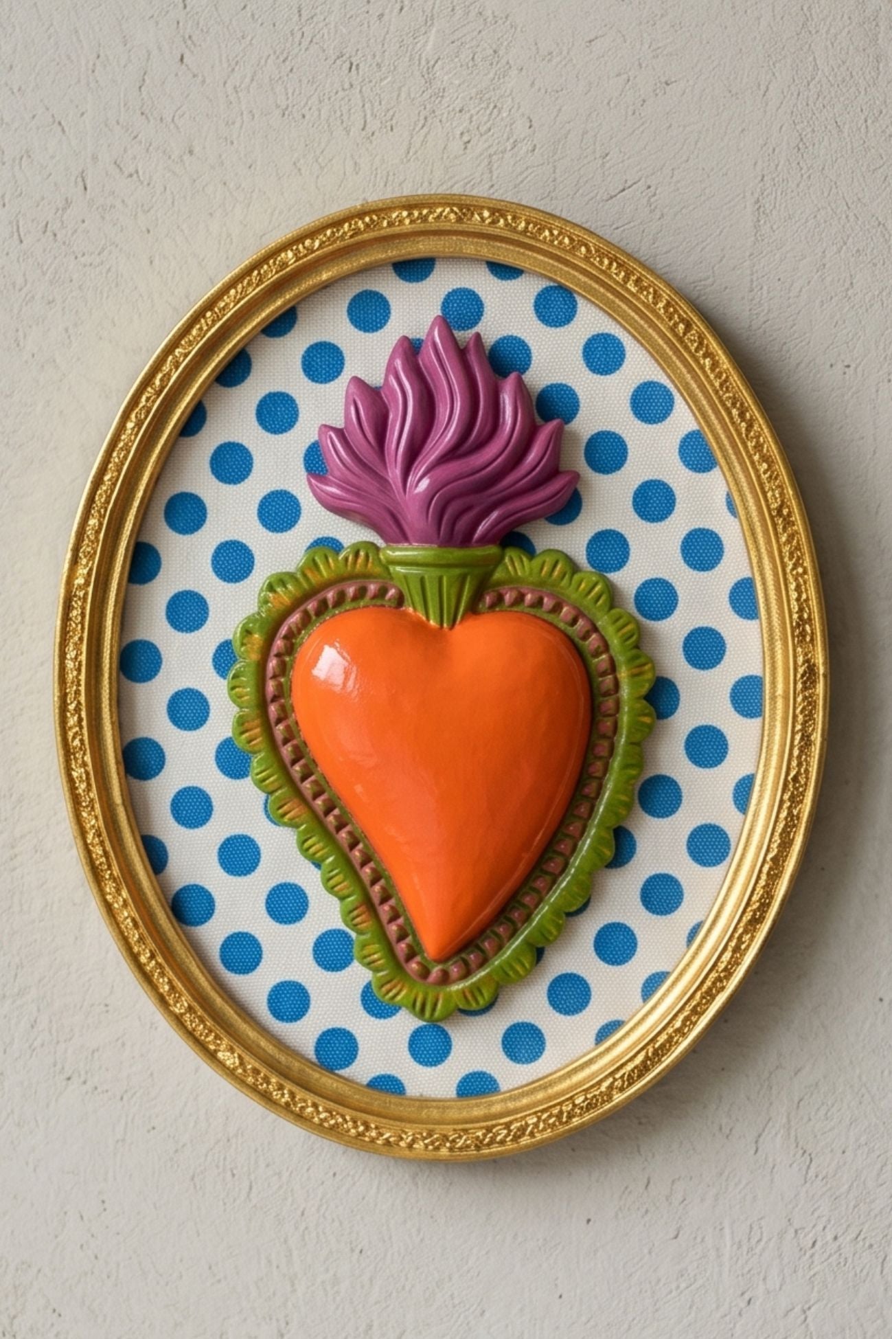 Ton Coeur Cuore Ovale Pois