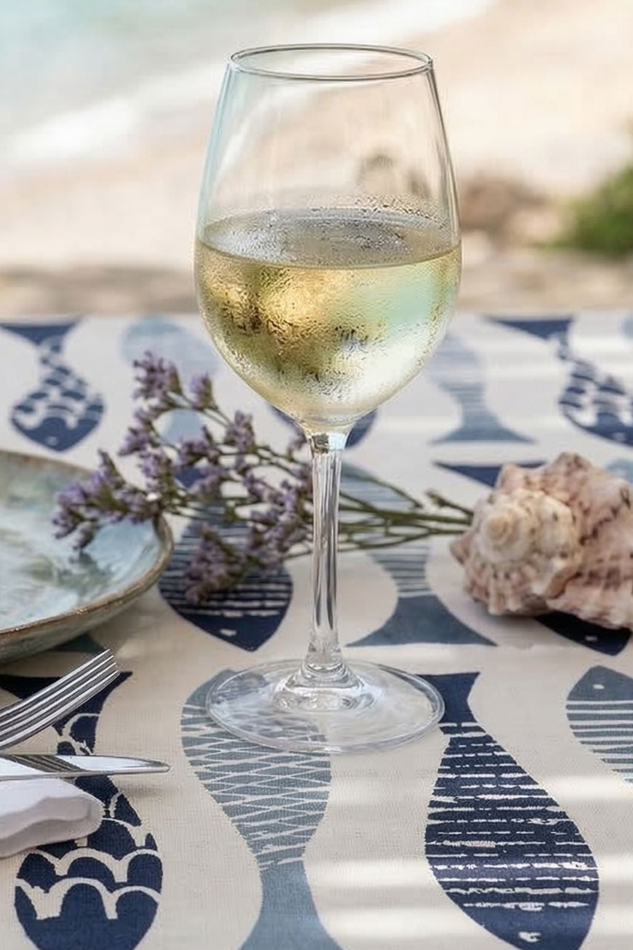 Pesci Tra Le Righe Tovaglia Pesci