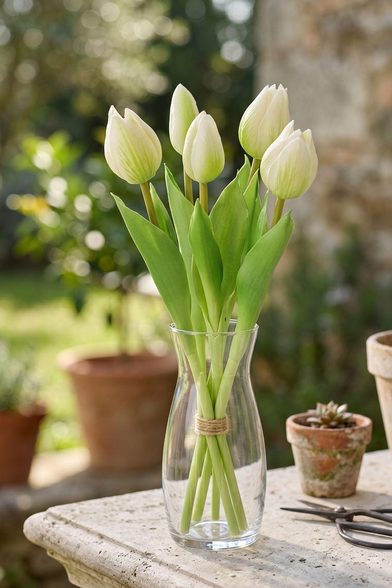Flowers Bouquet 5 Tulipani Bianchi
