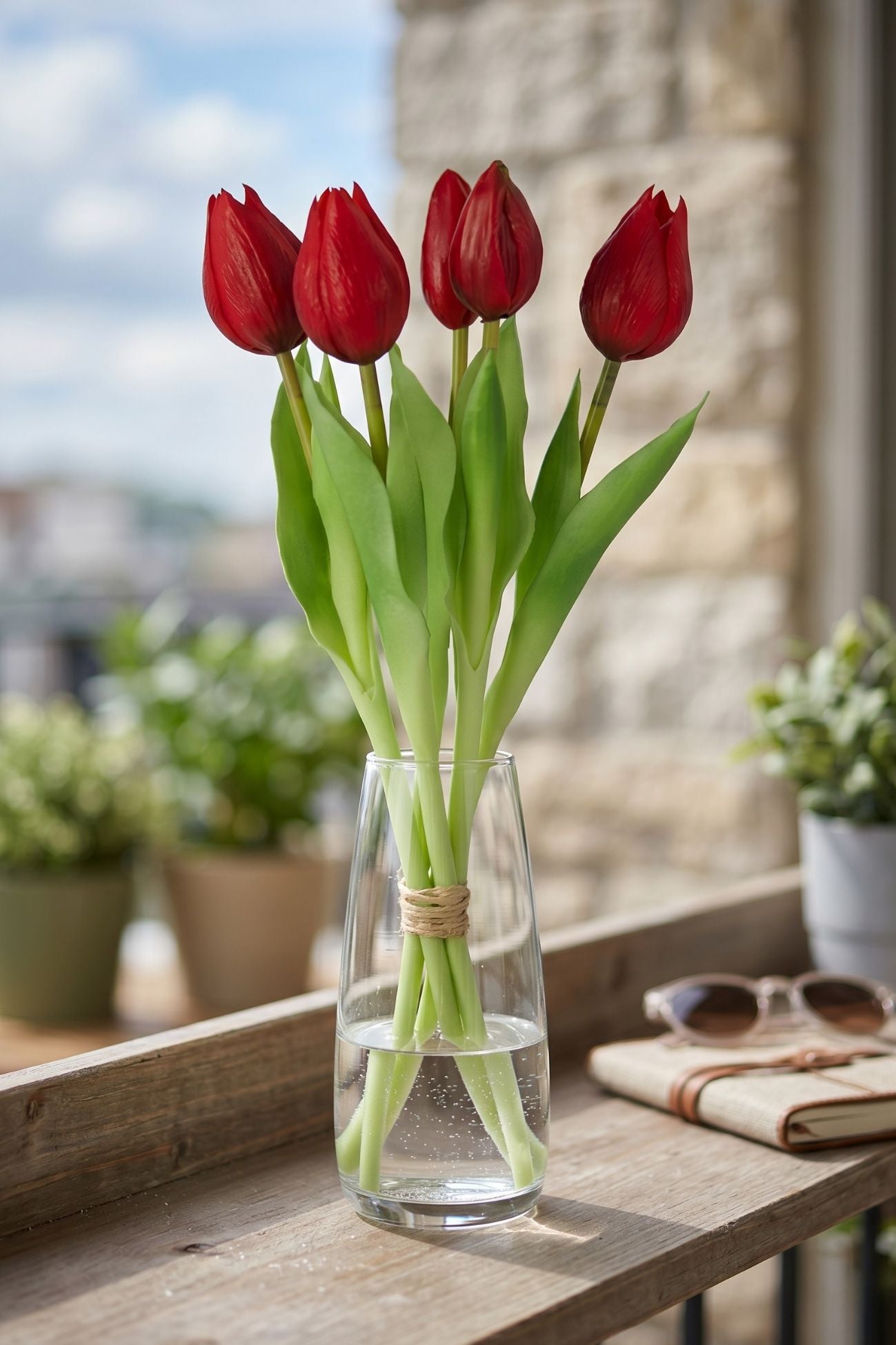 Flowers Bouquet 5 Tulipani Rossi