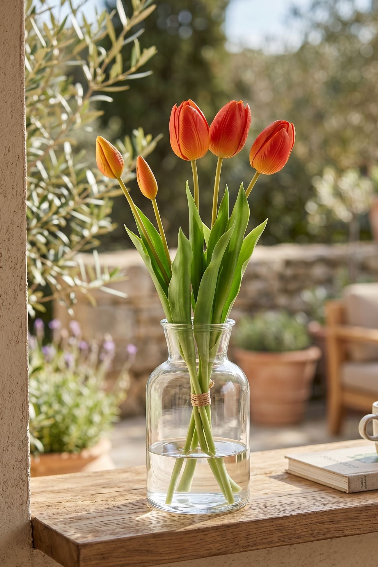 Flowers Bouquet 5 Tulipani Arancione