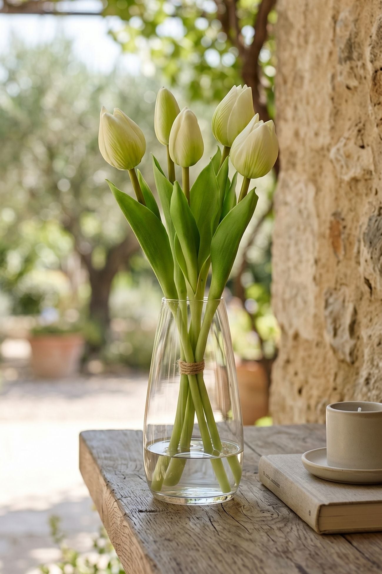 Flowers Bouquet 5 Tulipani Bianchi