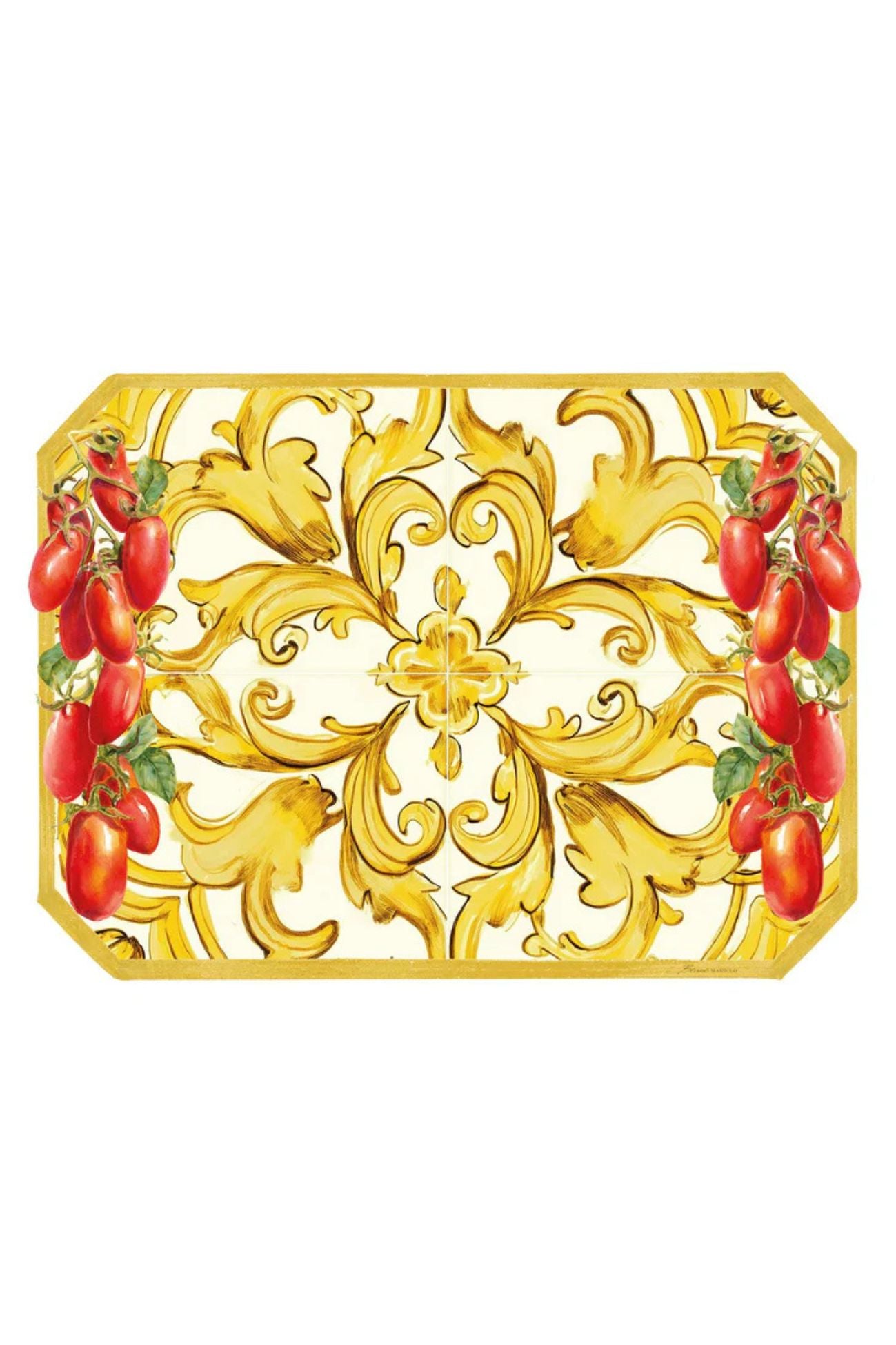 Vietri Tovaglietta Vinile Gialla Datterini