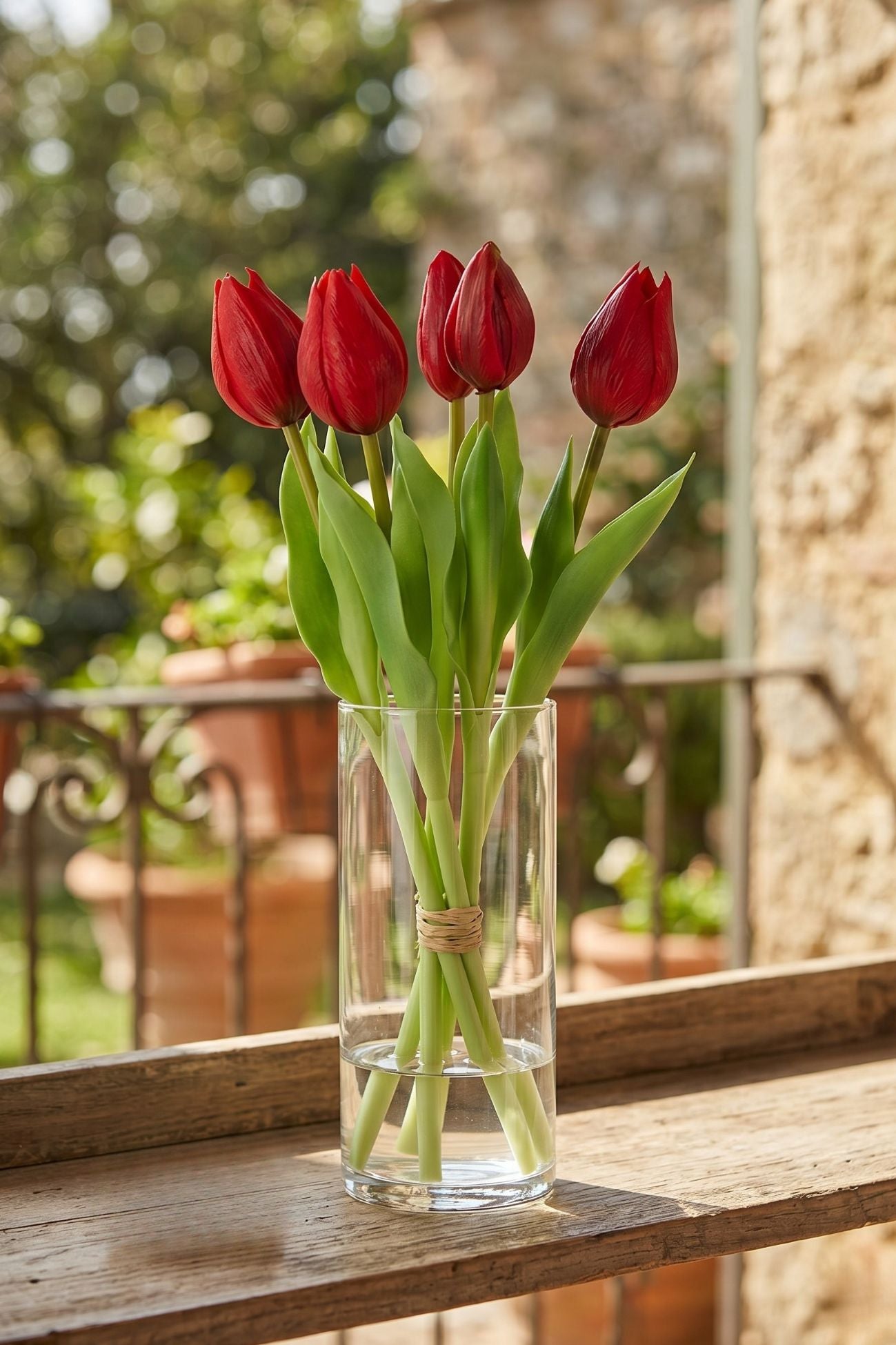 Flowers Bouquet 5 Tulipani Rossi