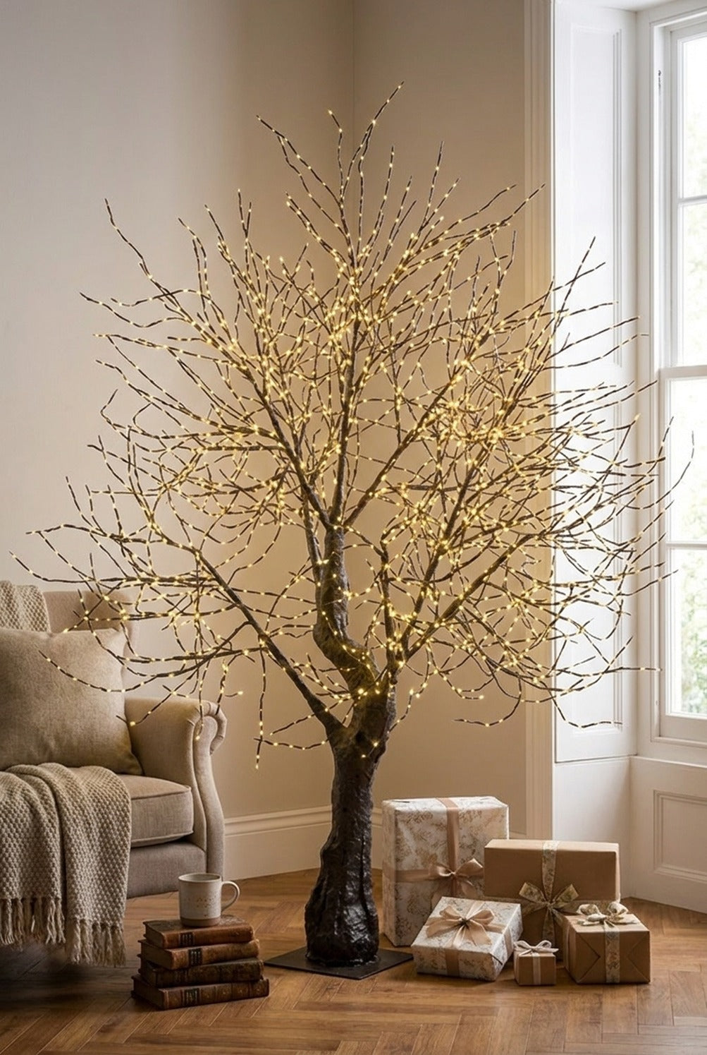 Melo LED Albero Luminoso Marrone