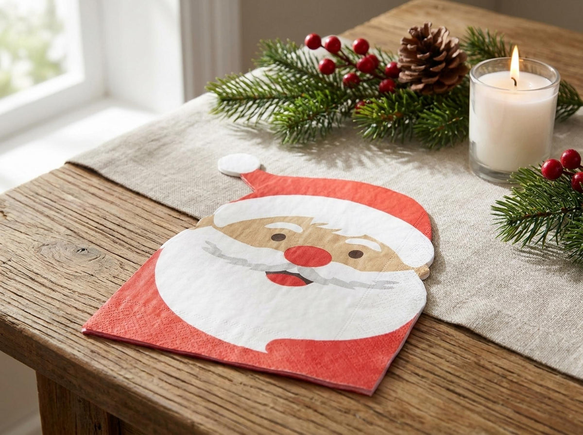 Babbo Natale Tovaglioli Sagomati - Orizzontale