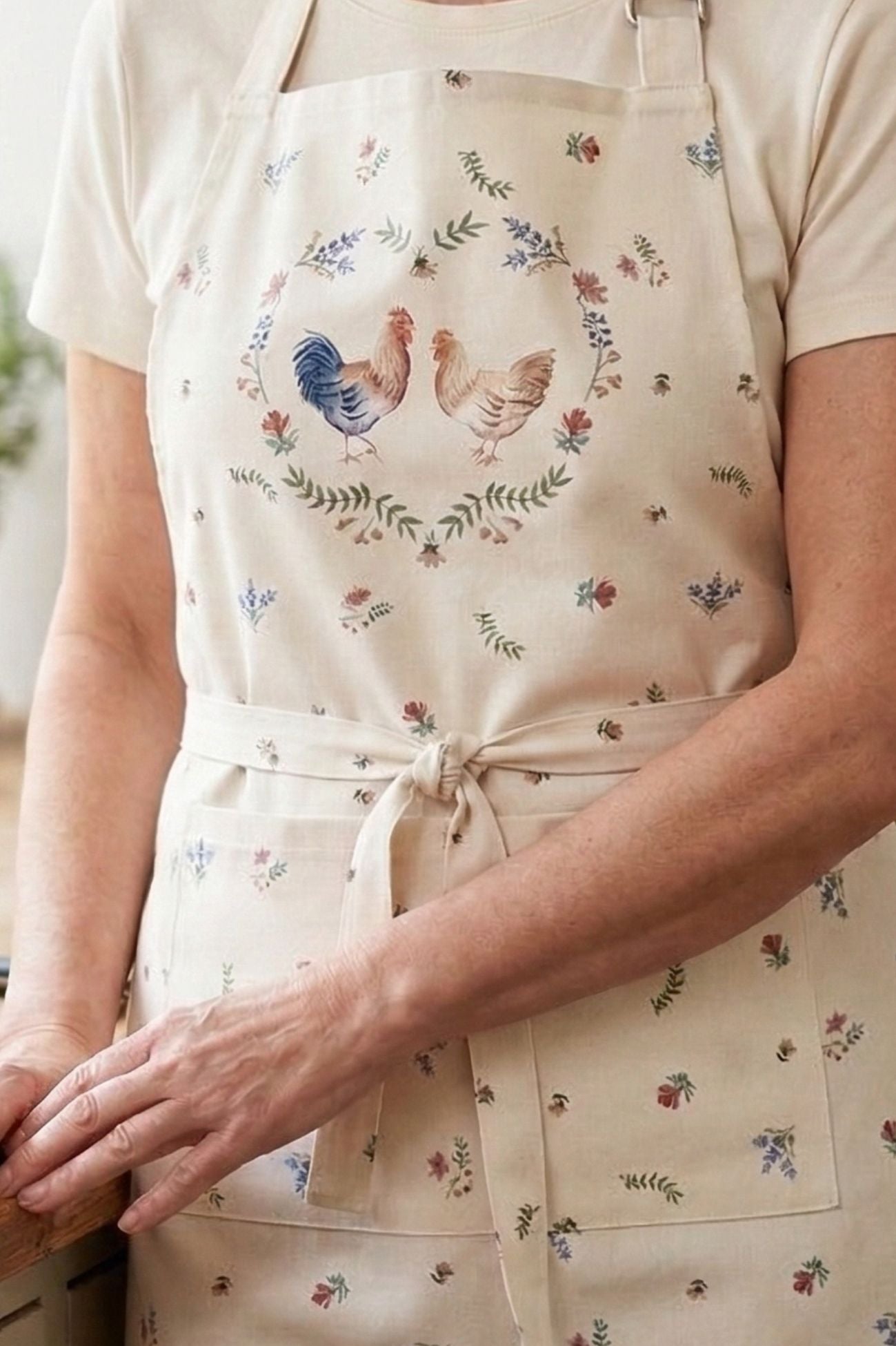Chicken And Rooster Grembiule