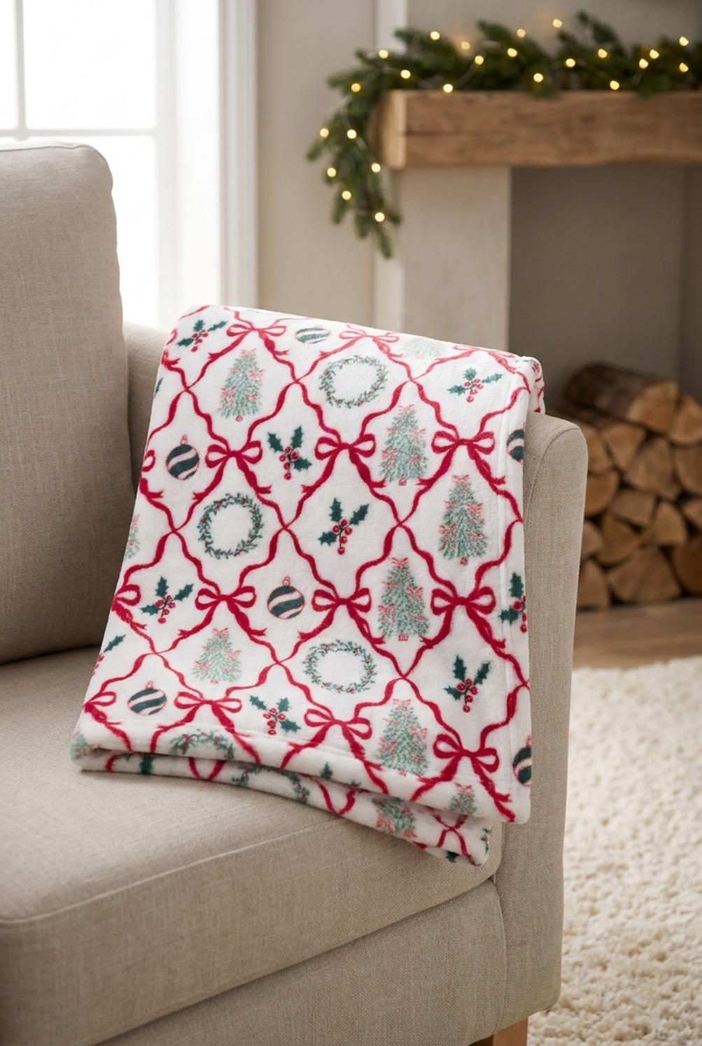 Fiocchini Plaid Fiocchi Rossi