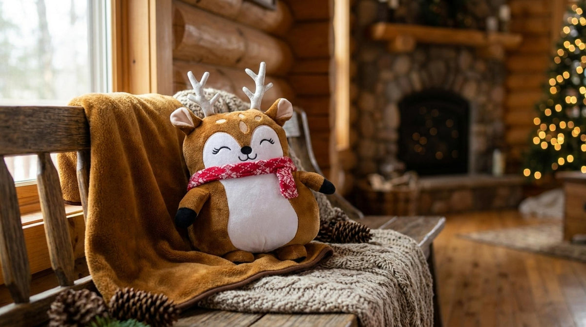 Morbidone Cuscino Con Plaid Renna - Orizzontale