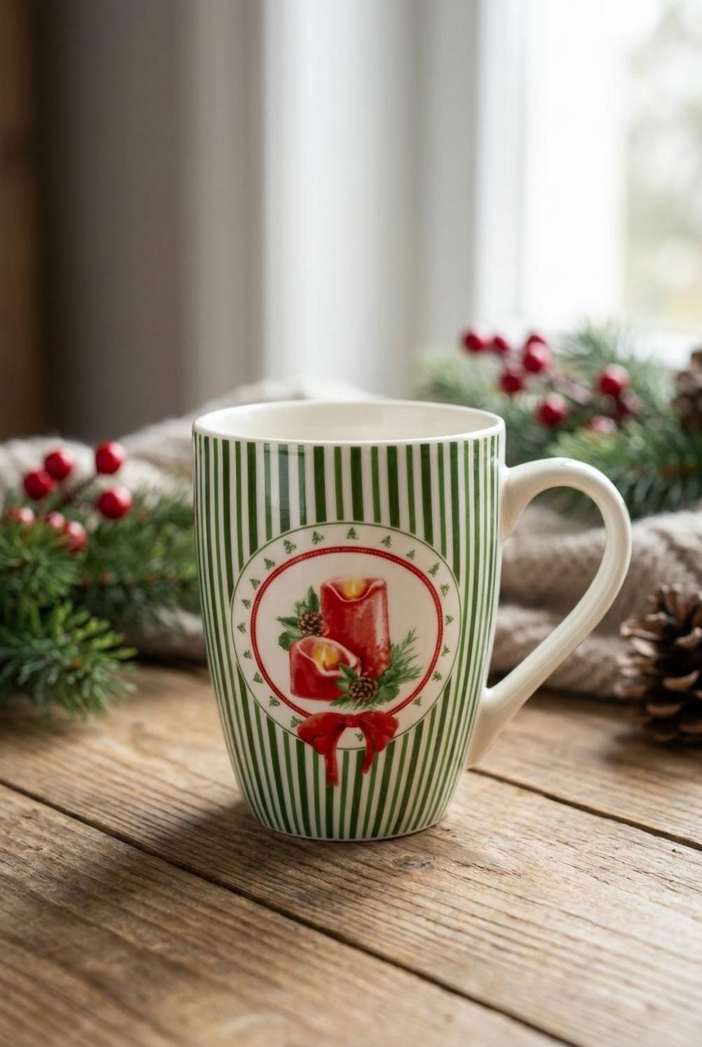 Magic Noel Tazza Verde Candela