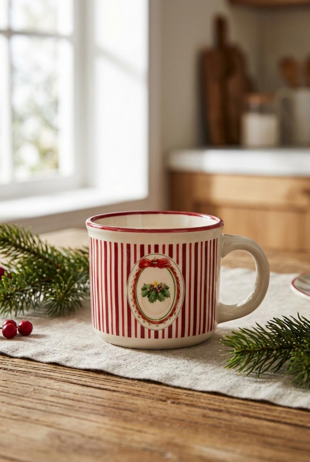 Magic Noel Tazzina Caffè Rosso Ghirlanda