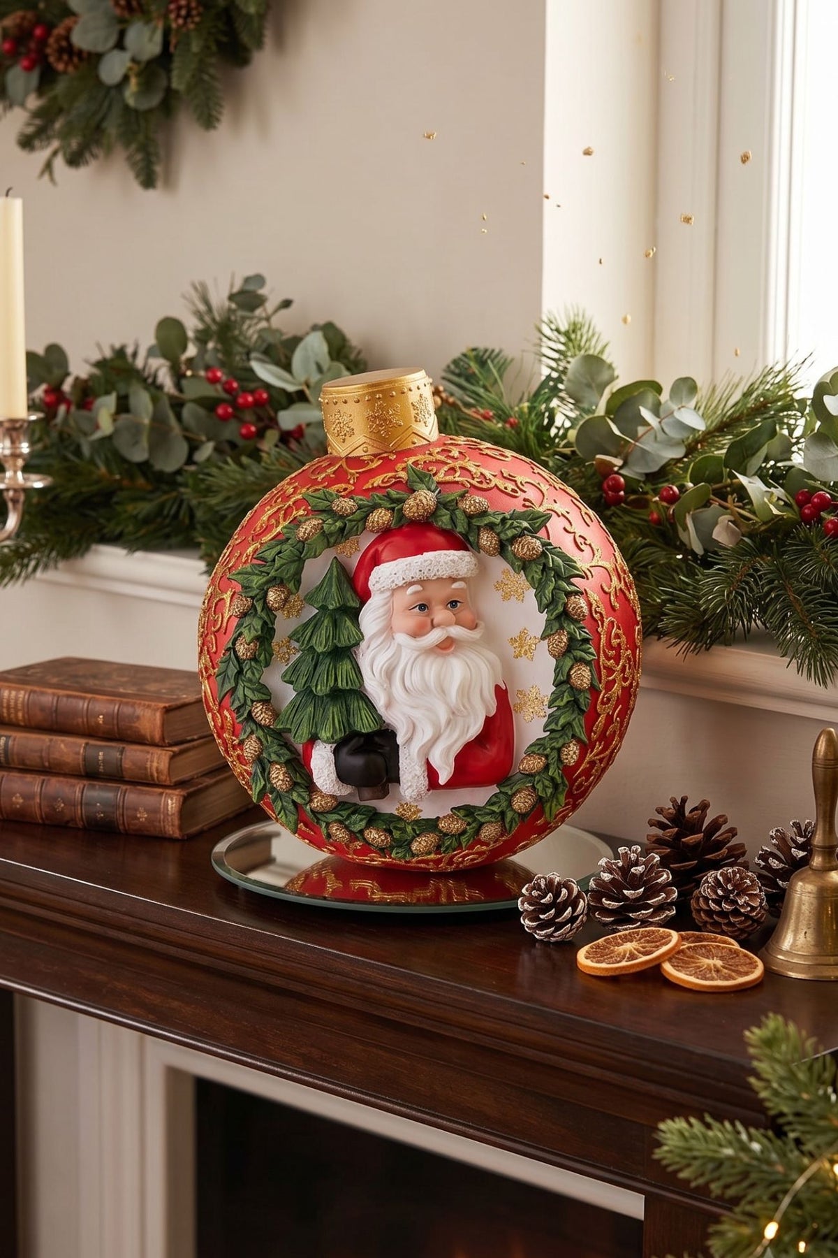 Rosso Natale Sfera Babbo Natale Rossa Grande