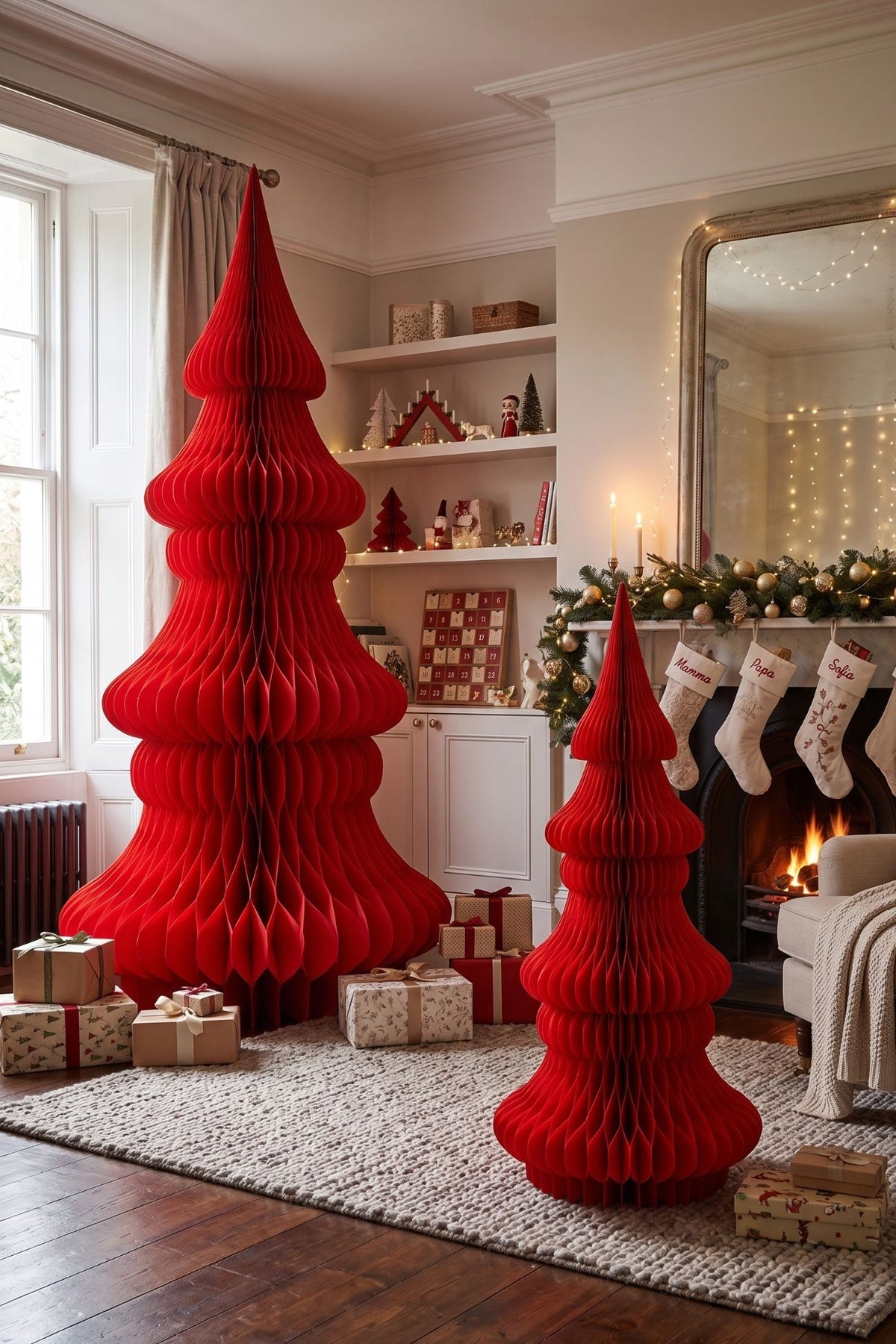 Origami Decoro Pino Rosso