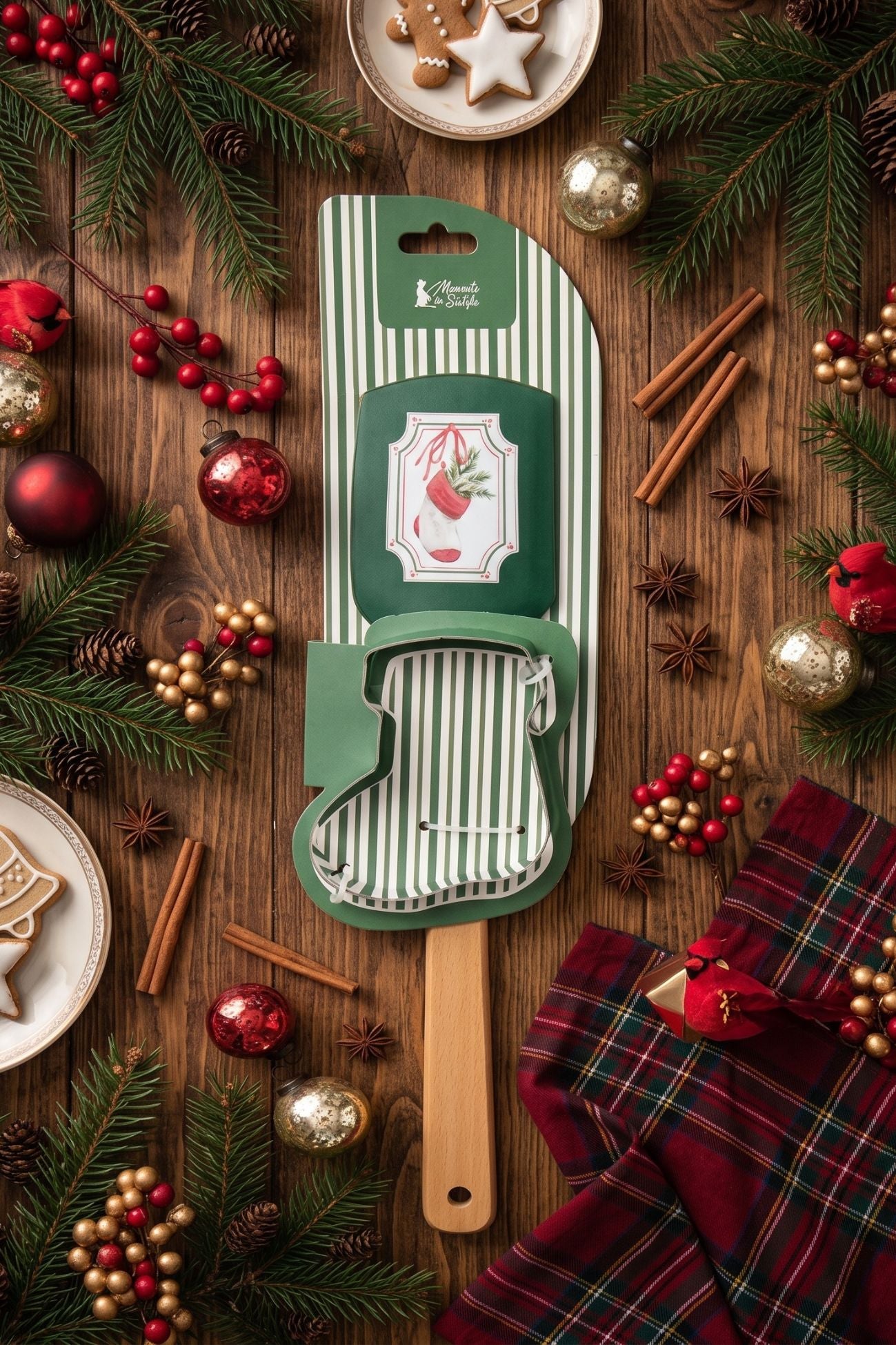 Magic Noel Set Spatola Formina Verde Calza
