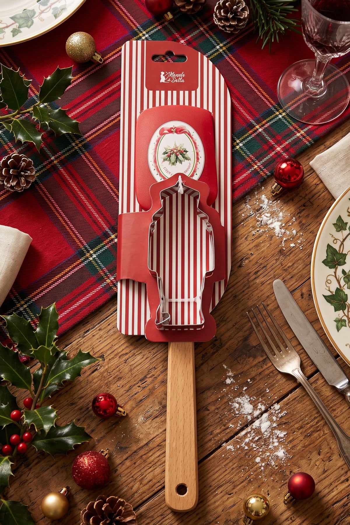 Magic Noel Set Spatola Formina Rosso Vischio