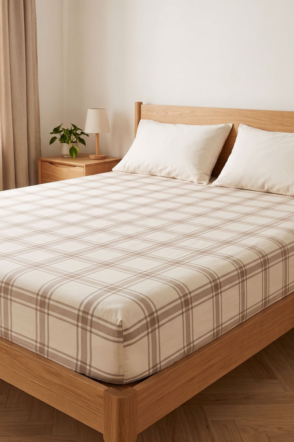 Natura Lenzuolo Sotto con Angoli Steno Beige