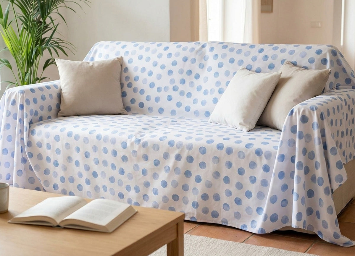 Pic-Nic Telo Arredo Pois Blu