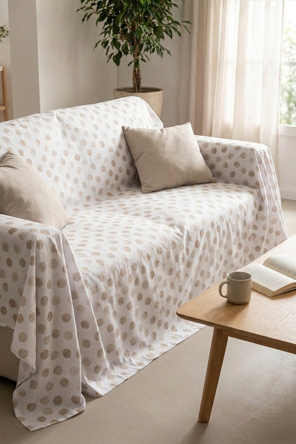 Pic-Nic Telo Arredo Pois Crema