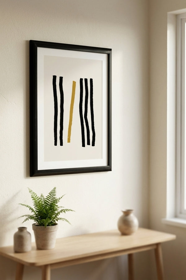 Rivit Quadro In Cornice E Vetro Senape
