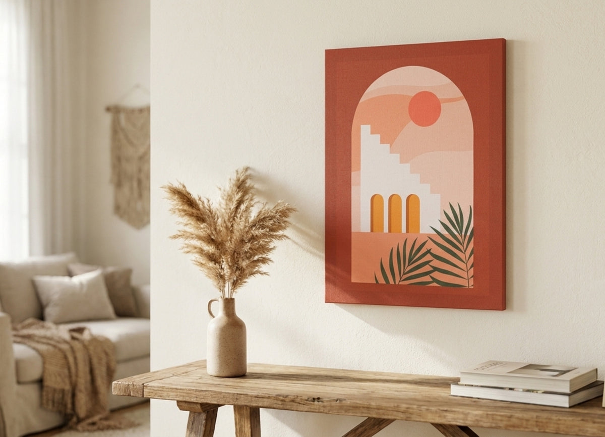 Makalia Stampa Su Tela Canvas Bianco Arco