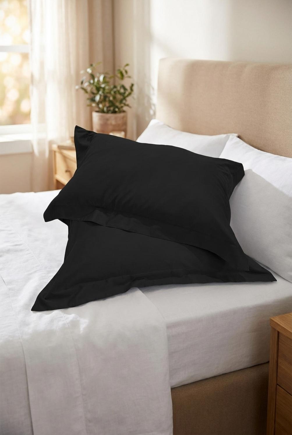 Giotto Set Federe Raso Cotone Nero