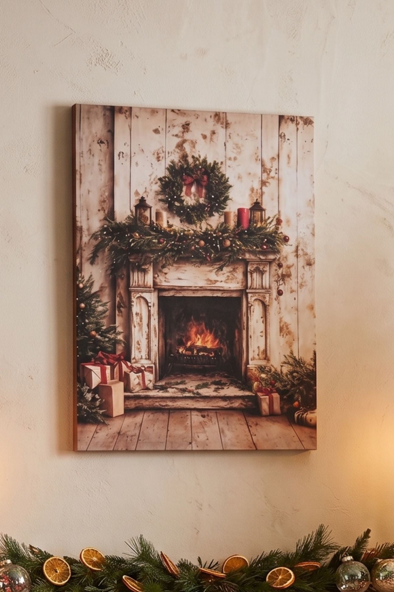 Storia Di Natale Quadro Camino