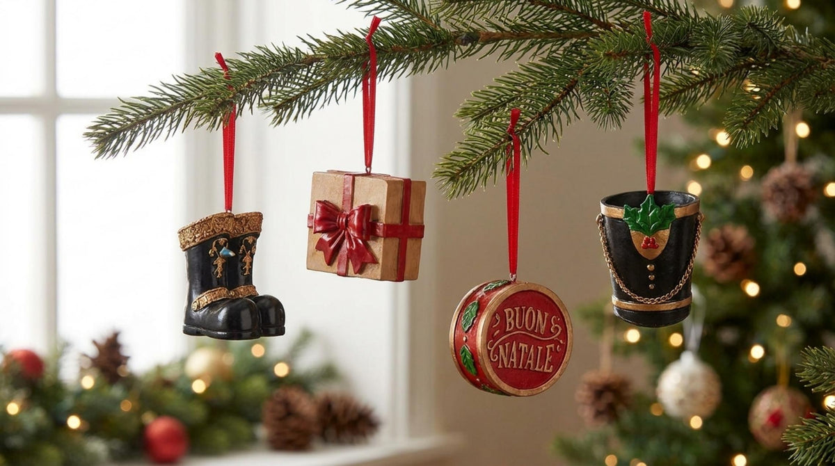 Gocce Brillanti Set 4 Decorazioni Albero - Orizzontale