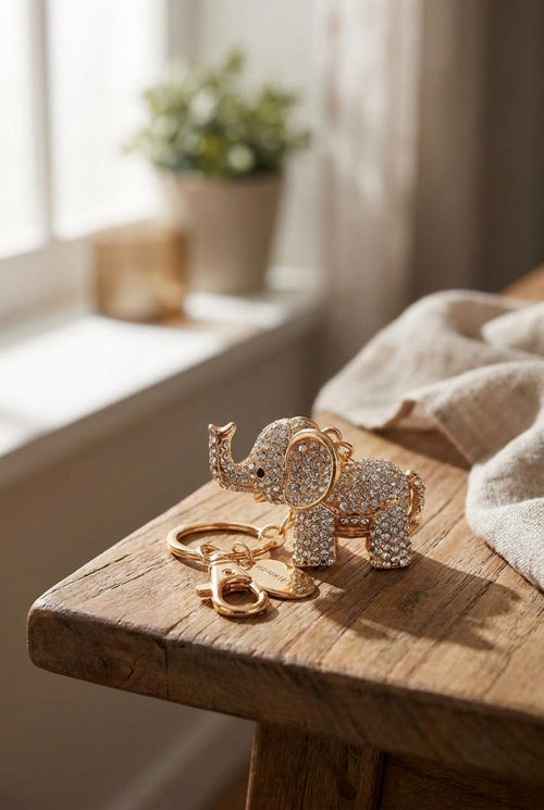 Lucky Charme Elephant Keyring