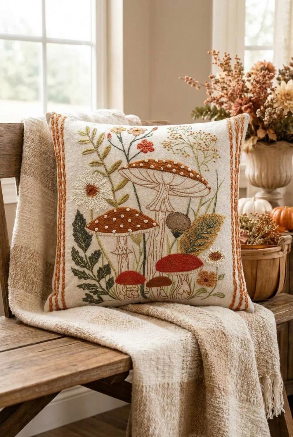 Marigold Cuscino Quadrato Fungo