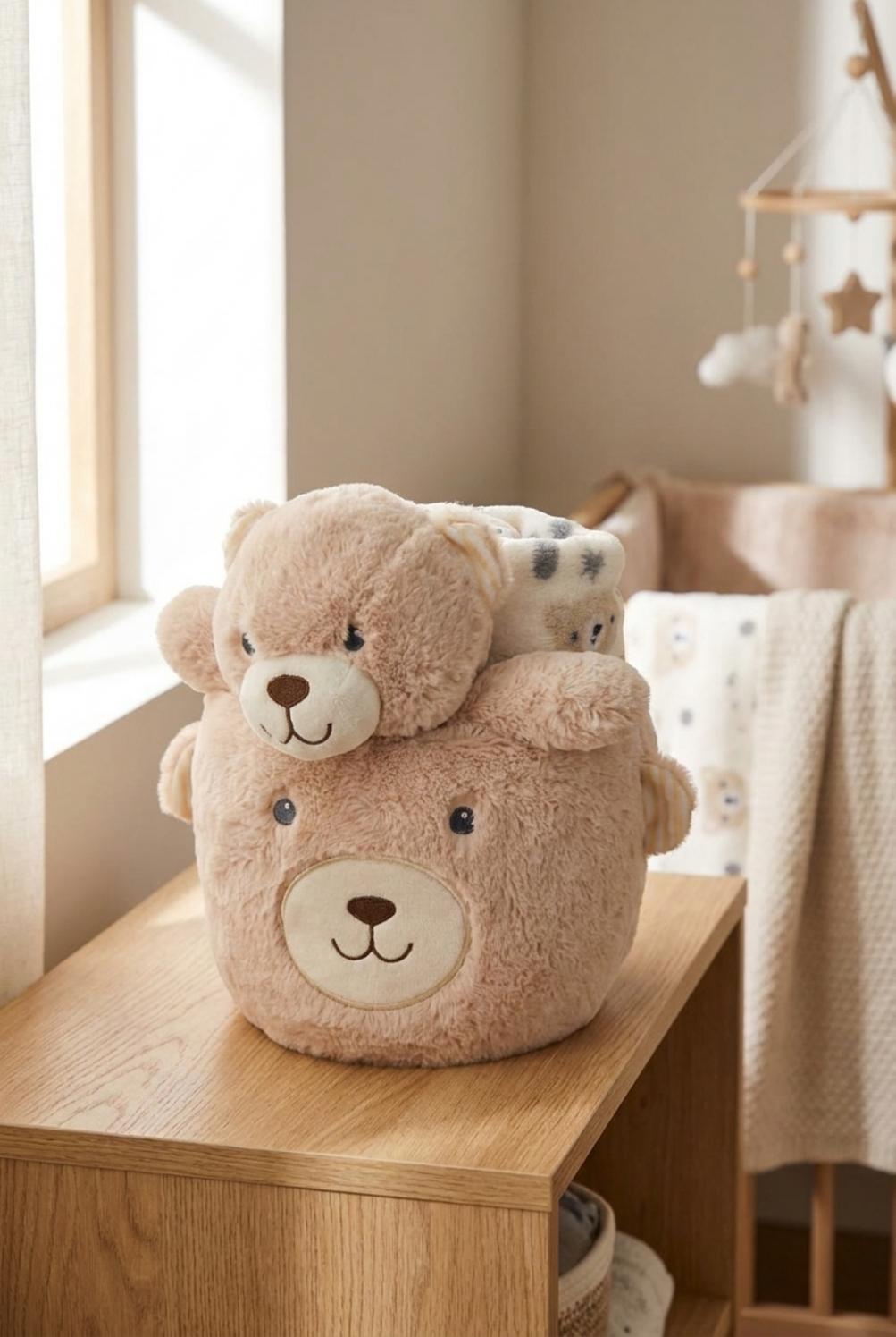 Sogni Morbidi Plaid E Cesto Orso